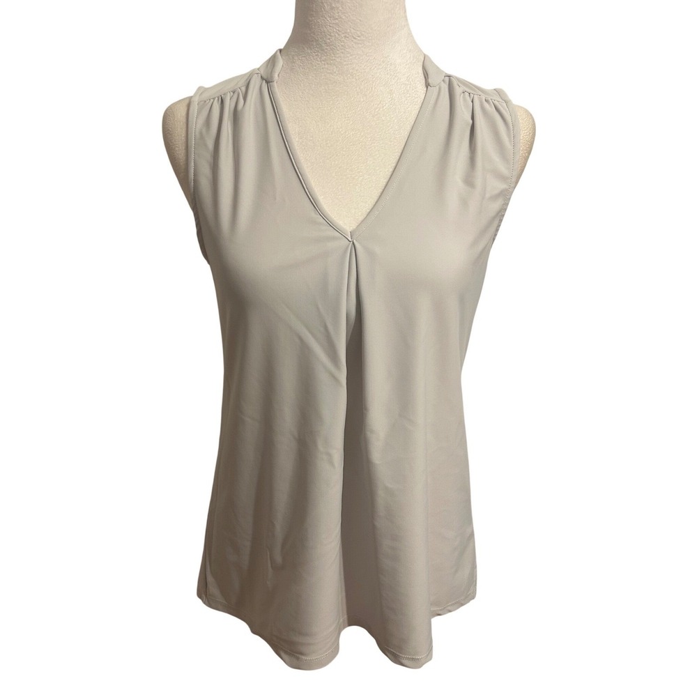 Jude Connelly XS pale gray Jude Cloth sleeveless top minimalist preppy